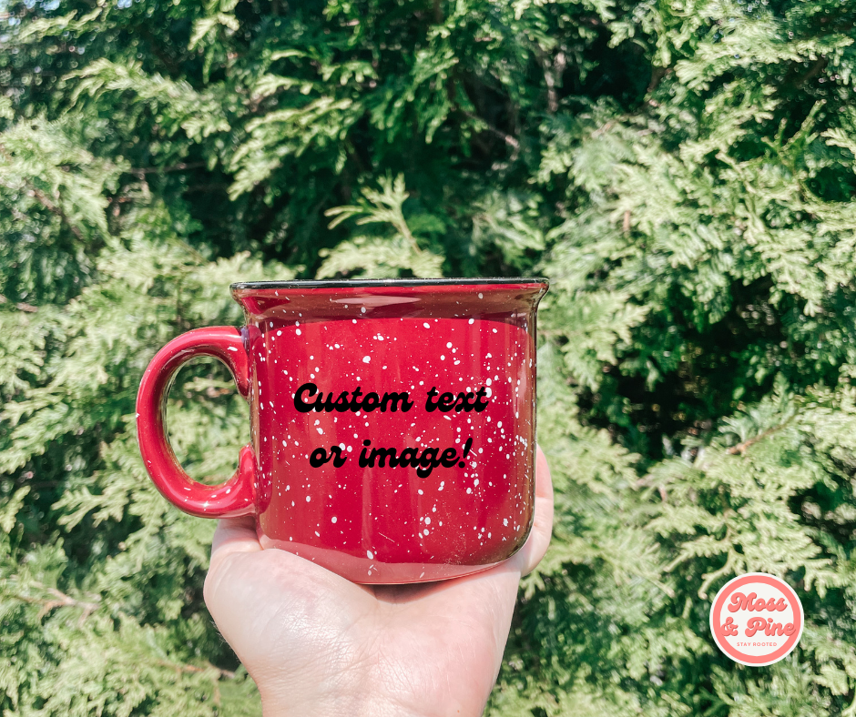 Custom Speckled Campfire Mugs - Multiple Colors