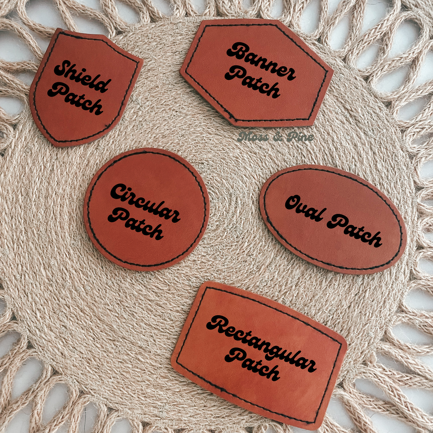 Personalized Faux Leather Patch Boonie Hats