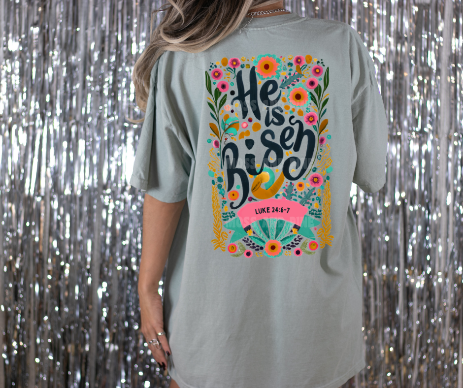 He Has Risen Back Graphic