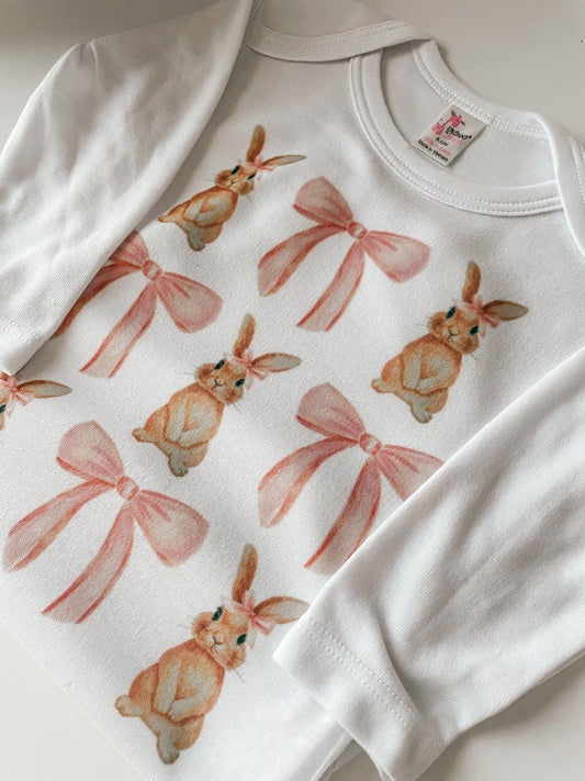 Pink Coquette Easter Bunnies