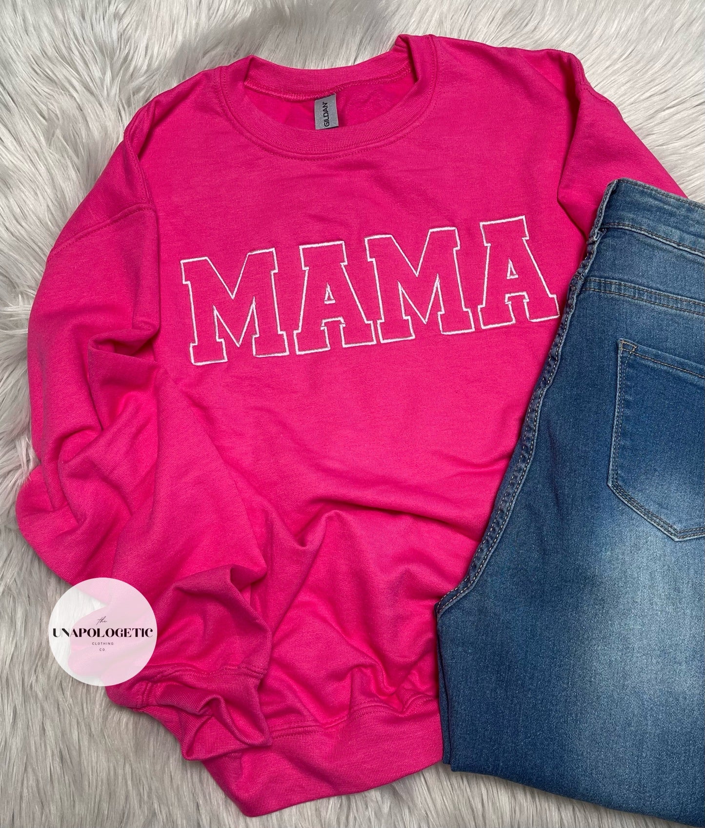 Block Mama Embroidered Hoodie/Crewneck - WS