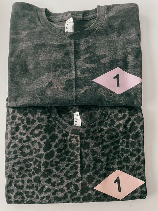 Leopard Print Dainty Ranger Diamond Pocket Tee