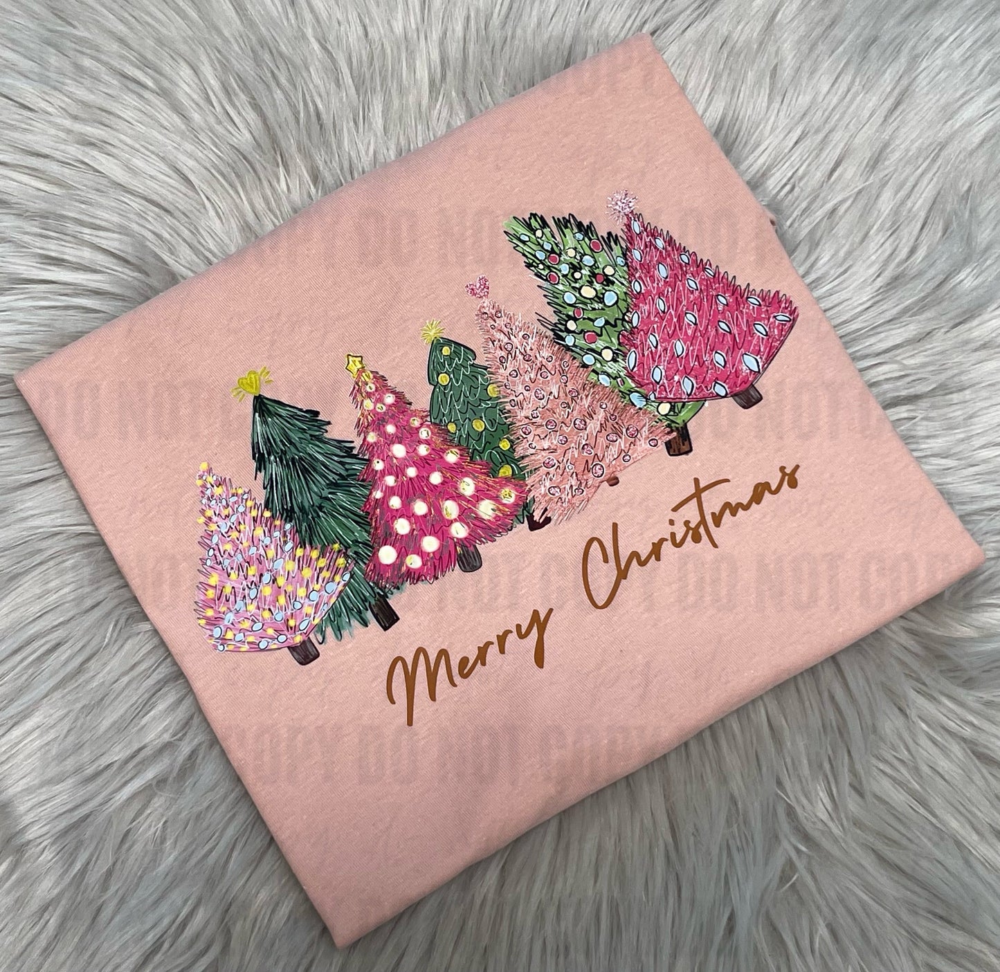 Pink Merry Christmas Tree - WS