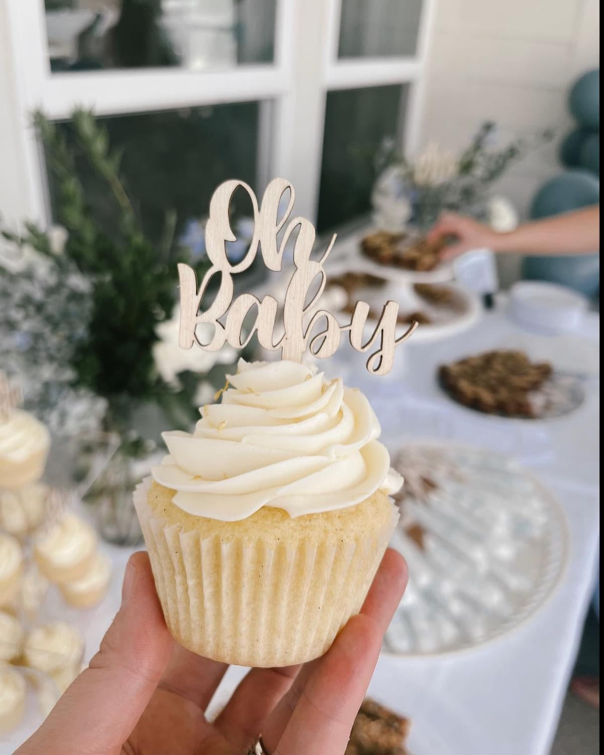 Oh baby cupcake toppers