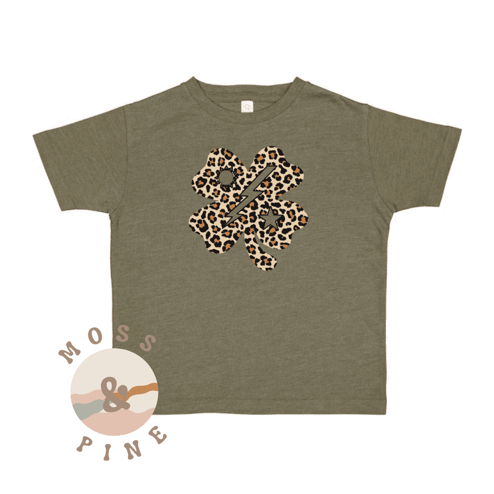 Leopard Print Shamrock DUI Tee