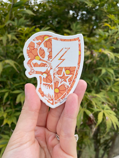 Floral Ranger Skull Sticker