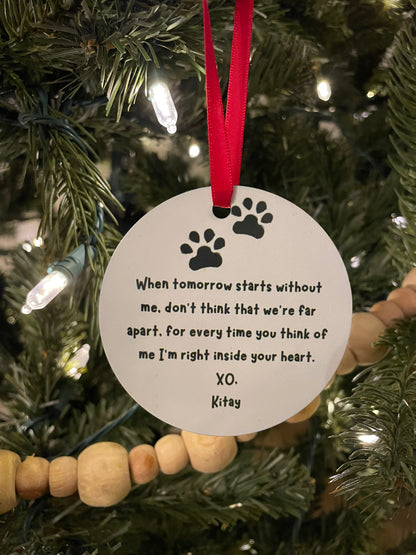 Custom Family Pet Memorial Ornament