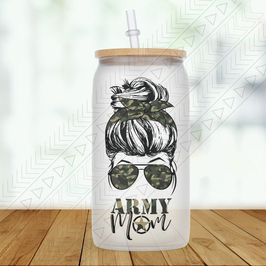 Army Mom Glass Can