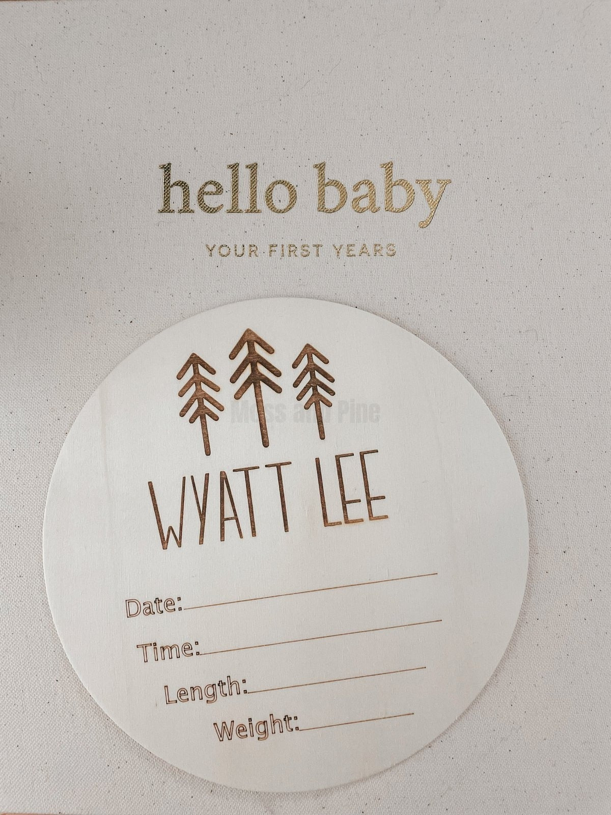 Wilderness Double Sided Birth Announcement